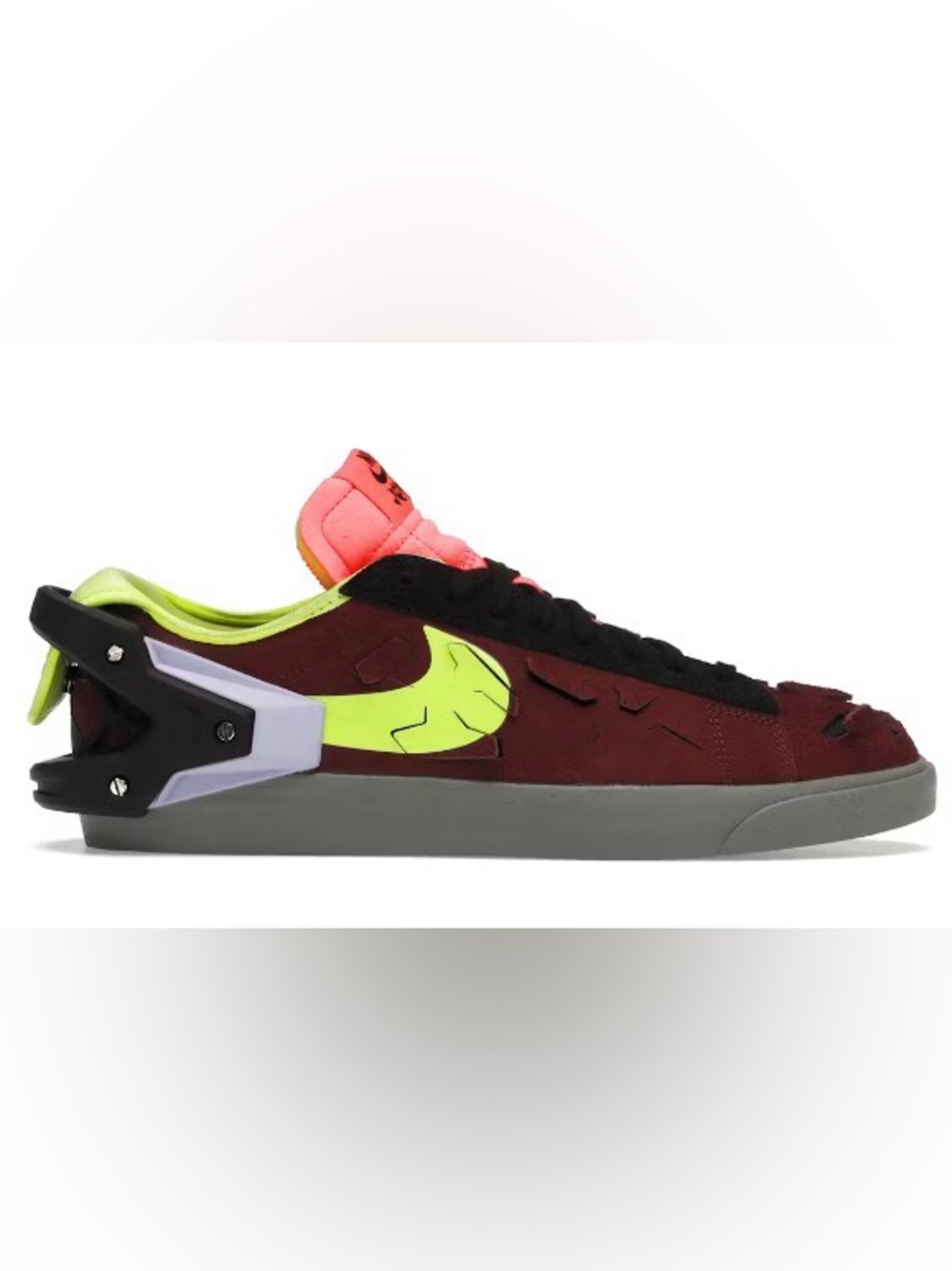 Nike Blazer Low ACRNM “Acronym Night Maroon” NWB 4Y/5.5 Women Changeable Heels